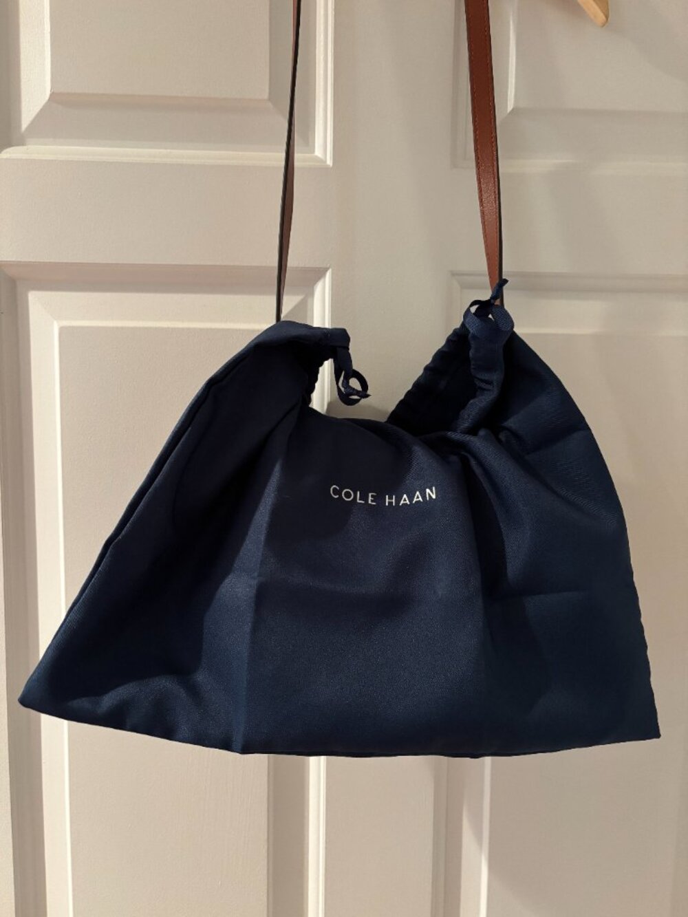 Cole Haan Celenea Saddle Bag, Natural Tan-Straw - Picture 7 of 8